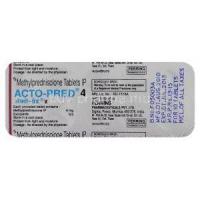 Acto-Pred, Generic Medrol, Methylprednisolone 4 mg (Ferring) composition