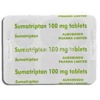 Sumatriptan, Sumatriptan 100 mg packaging