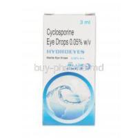 HYDROEYES, Generic RESTASIS, Cyclosporine Eye Drops 0.05% 3ml Box