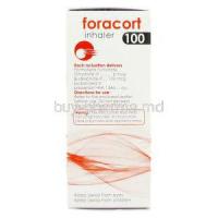 Foracort, Formoterol Fumarate /  Budesonide  100 mcg Inhaler box composition