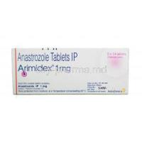 Arimidex, Anastrozole 1mg Box Information