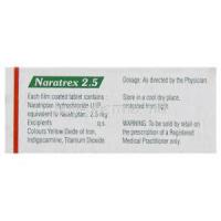 Naratrex, Naratriptan 2.5 mg (Sun) Composition