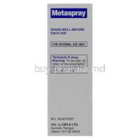Metaspray, Mometasone Furoate 50mcg 10ml 100mdi Nasal Spray Box Manufacturer Cipla
