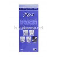 MX-2, Generic Rogaine, Minoxidil Topical Solution 2% 60ml Box Instructions