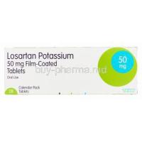 LOSARTAN POTASSIUM, Generic Cozaar, Losartan Potassium 50mg Box