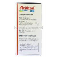Azithral Liquid 100 15ml, Generic Zithromax, Azithromycin Oral Suspension 20mg per ml Box Information
