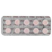 Acto-Pred, Methylprednisolone 16 mg Tablet Blister packaging