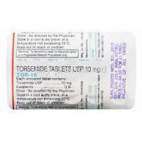 TOR-10, Generic Demadex, Torsemide 10mg Tablet Strip Information