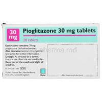 PIOGLITAZONE, Generic Actos, Pioglitazone 30mg Box Information