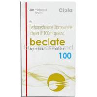 Beclate, Beclometasone Dipropionate 100 mcg 200 md Inhaler (Cipla)