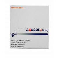 Asacol, Mesalazine, 90tabs 800mg, packaging instructions