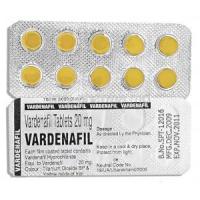 Vardenafil HCL  20 mg Tablet