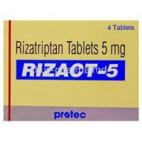 Rizact, Generic Maxalt, Rizatriptan 5 mg  (Cipla)