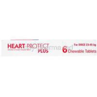 Heart Protect Plus For Dogs, Ivermectin/ Pyrantel Chewable, 6 tabs, Basil, Box side presentation , 23~45Kg Basil Animal Health Limited