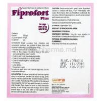 Generic Frontline Plus, Fiprofort Plus medium Dog 20-40kg 2.68ml x 3 Pipettes, Fipronil 100 g/L and S-Methoprene 90 g/L Box back presentation with information, contents of product, caution, storage and warning label, SavaVet