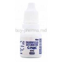C-NAC, Sodium Carboxymethylcellulose 3mg + N-Acetyl-Carnosine 1% Eye Drops 10ml Bottle, Intas, front presentation