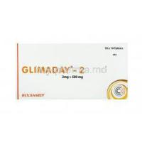 Glimaday, Glimepiride and Metformin 2mg