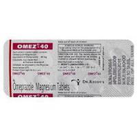 Omez, Generic  Prilosec, Omeprazole 40 mg packaging information