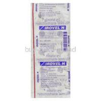 IROVEL-H, Generic Avalide, Irbesartan/ Hydrochlorothiazide 150 mg/ 12.5 mg Tablet packaging