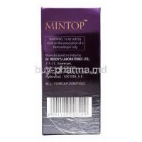 Mintop, Minoxidil Topical Solution 2% 60ml Box side presentation