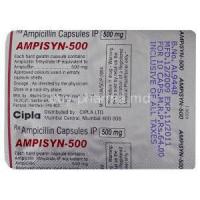 Ampisyn, Generic Omnipen,  Ampicillin 500 Mg Capsule (Cipla) Packaging Information