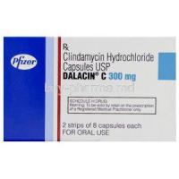 Dalacin C, Clindamycin 300 mg capsule box