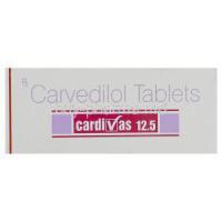 Cardivas, Generic Coreg, Carvedilol 12.5 mg box
