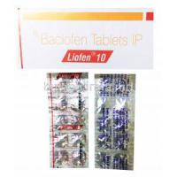 Generic  Liofen , Baclofen  Tablet, 50 tabs 10 mg , box and blister pack presentation