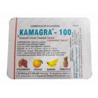 Kamaga chewable 100mg 4 flavours tablets back