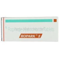 Ropak, Generic  Requip, Ropinirole 2 mg Tablet  box
