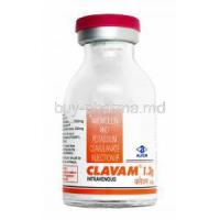 Clavam Injection, Amoxicillin and Clavulanic Acid 1.2g vial