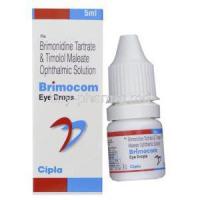 Brimocom, Generic Combigan ,  Brimonidine/ Timolol Eye Drops And Box