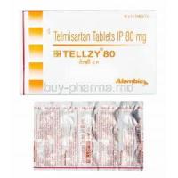 Tellzy, Telmisartan 80mg box and tablets