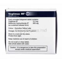 Voglimac MF, Metformin and Voglibose 0.3mg composition