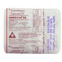 Inmecin, Generic  Indocin,  Indomethacin 25 Mg Packaging