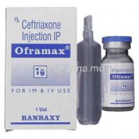Oframax, Generic  Rocephin,  Ceftriaxone 1 Gm/ 10 Ml Injection