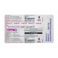 Acnex, Isotretinoin 20mg capsules back