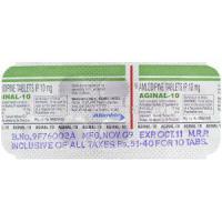 Aginal, Generic Norvasc,  Amlodipine Besylate Packaging Information