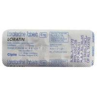Loratin, Generic Claritin, Loratadine 10mg Tablet Strip Information