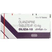 Oliza, Generic Zyprexa,  Olanzapine 10 Mg Box
