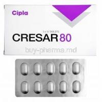 Cresar, Telmisartan 80mg box and tablets copy