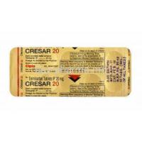 Cresar, Telmisartan 20mg tablets back