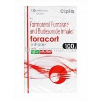 Foracort Inhaler, Formoterol Fumarate 6mcg and Budesonide 100mcg box