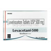 Levacetam, Levetiracetam 500 mg, Tablet, box