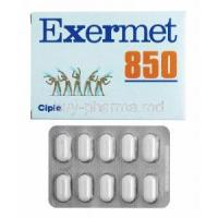 Exermet, Metformin 850mg box and tablets (1)