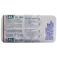 1 AL, Generic Xyza, Levocetirizine Packaging