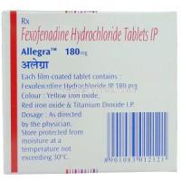 Allegra, Fexofenadine Hcl 180mg Box Information