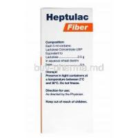 Heptulac Fiber Oral Solution 100ml Lactulose composition