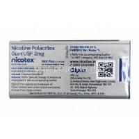 Nicotex Gum Mint Flavour, Nicotine 2mg composition