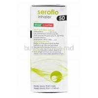 Seroflo Inhaler, Salmeterol 25mcg and Fluticasone Propionate 50mcg composition